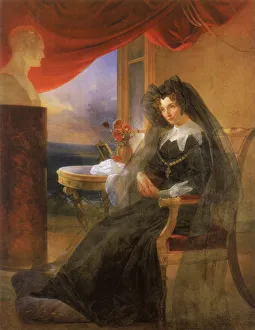 Elizabeth Alexeievna Prints: Portrait of Empress Elizabeth Alexeievna (1779-1826) in Mourning Dress