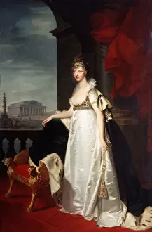 Baden Gallery: Portrait of Empress Elizabeth Alexeievna, 1805. Artist: Jean Laurent Monnier