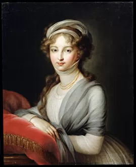Images Dated 9th June 2010: Portrait of Empress Elizabeth Alexeievna, c1795. Artist: Elisabeth Louise Vigee-LeBrun