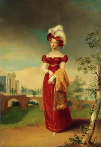 Neckline Prints: Portrait of Empress Elizabeth Alexeyevna in a Park in Tsarskoye Selo (copy)