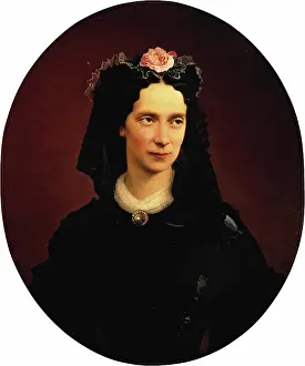 1864 Prints: Portrait of Empress Maria Alexandrovna, 1864. Creator: Firs Sergeevich Zhuravlev