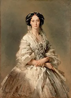 Neoclassical Prints: Portrait of Empress Maria Alexandrovna, 1857. Creator: Franz Xaver Winterhalter