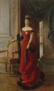Francois Prints: Portrait of Empress Maria Fedorovna, 1894. Creators: Francois Flameng, Maria Feodorovna