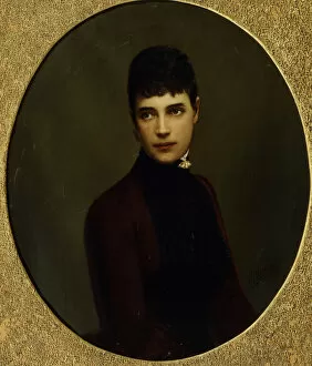 Dagmar Of Denmark Gallery: Portrait of Empress Maria Fyodorovna, Princess Dagmar of Denmark (1847-1928), Mid of the 19th cen
