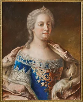 Portrait of Empress Maria Theresa as Queen of Bohemia and Hungary (1717-1780), 1743-1745. Creator: Liotard; Jean-Étienne (1702-1789)