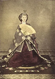 Albumen Print Hand Colored Prints: Portrait of Empress Shoken (image 1 of 2), 1865. Creator: Unknown