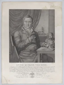 Antiquarian Prints: Portrait of Ennio Quirino Visconti, 1827. Creator: Luigi Rados