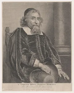 Jan Lievens Doude Prints: Portrait of Ephraim Bonus, physician, 17th century. Creator: Jan Lievens