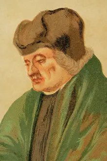 Sadness Prints: Portrait of Erasmus, (c1466-1536)