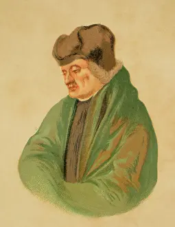Sadness Prints: Portrait of Erasmus, (c1466-1536)