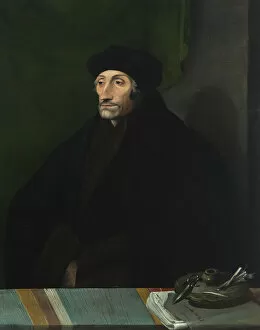 Male Portrait Gallery: Portrait of Erasmus of Rotterdam (1467-1536), 16th century. Creator: Anonymous