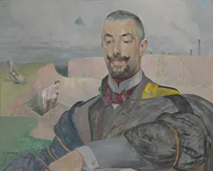 Malczewski Jacek Michal Prints: Portrait of Erazm Baracz, 1907. Creator: Jacek Malczewski