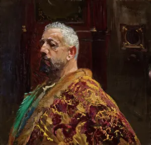 Leon Prints: Portrait of Erazm Baracz, 1908. Creator: Leon Wyczolkowski