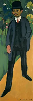 Kirchner Prints: Portrait of Erich Heckel, 1910