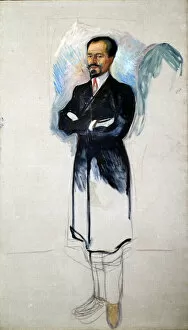 Munch Gallery: Portrait of Ernest Thiel (1859-1947). Artist: Munch, Edvard (1863-1944)