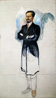 Thiel Prints: Portrait of Ernest Thiel (1859-1947). Artist: Munch, Edvard (1863-1944)