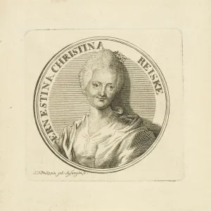 1780 Prints: Portrait of Ernestine Christine Reiske, nee Müller (1735-1798), c. 1780