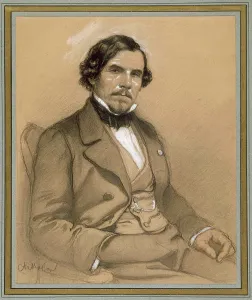 Delacroix Prints: Portrait of Eugene Delacroix (1798-1863), c1854. Creator: Masson, Alphonse (1814-1898)