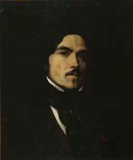 Musee Carnavalet Collection: Portrait of Eugene Delacroix (1798-1863), c. 1840. Creator: Anonymous