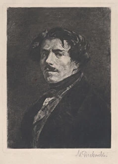 Eug And Xe8 Collection: Portrait of Eugene Delacroix, 1889. Creator: Marcellin-Gilbert Desboutin