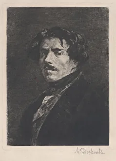Eug And Xe8 Collection: Portrait of Eugene Delacroix, 1889. Creator: Marcellin-Gilbert Desboutin