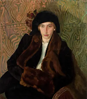 1912 Prints: Portrait of Eugenia Dunin-Borkowska, 1912. Creator: Stanislaw Ignacy Witkiewicz
