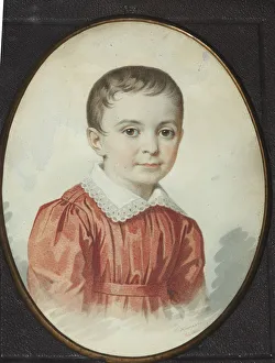 1849 Prints: Portrait of Eugenia Kochubey as child, 1849. Creator: Hampeln, Carl, von (1794-after 1880)
