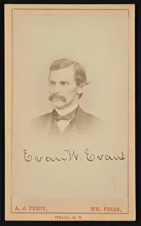 Arithmetic Collection: Portrait of Evan W. Evans (1827-1874), Before 1874. Creator: Purdy & Frear