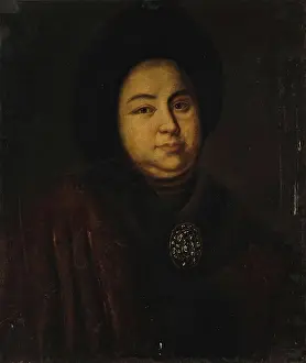 Black Background Prints: Portrait of Evdokia Lopukina, 18th century. Creator: Unknown
