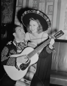 Sombrero Prints: Portrait of Eve Knight, 1938. Creator: William Paul Gottlieb