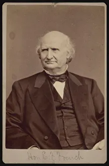 Sm Fassett Prints: Portrait of Ezra Bartlett French (1810-1880), 1878. Creator: Samuel Montague Fassett
