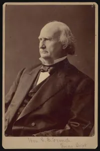Sm Fassett Prints: Portrait of Ezra Bartlett French (1810-1880), 1870s. Creator: Samuel Montague Fassett