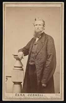 Founder Gallery: Portrait of Ezra Cornell (1807-1874), 1869. Creator: Tolles & Seely
