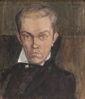 Portrait of Fahle Basilier, 1906. Creator: Verner Thome