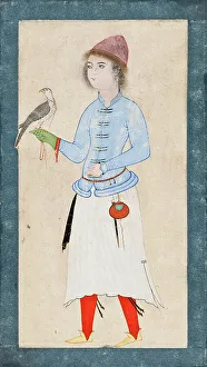 Falcon Prints: Portrait of a Falconer Holding a Hawk on Gloved Right Hand (image 2 of 2)