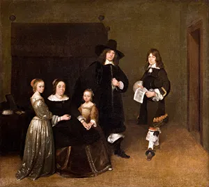 The Younger 1617 1681 Prints: Portrait of a Family, 1656. Artist: Ter Borch, Gerard, the Younger (1617-1681)