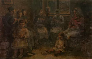 Knitting Prints: Portrait of a Family, c1870-1920. Creator: Xavier Mellery