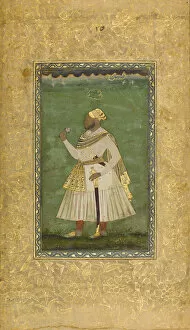 Opaque Watercolour And Gold On Paper Gallery: A Portrait of Farhad Khan, ca 1680. Creator: Unknown