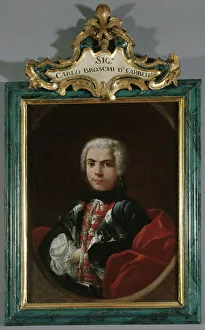 Portrait of Farinelli (Carlo Broschi, known as) 1705-1782, soprano, c1740. Creator: Jacopo Amigoni