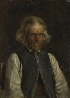Tidemand Adolph Prints: Portrait of a Farmer from Voss, 1855. Creator: Adolph Tidemand
