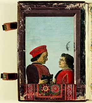 Portrait of Federico da Montefeltro and Cristoforo Landino. From Disputationes Camaldulenses by Cristoforo Landino, ca 1475. Found in the Collection of Biblioteca Apostolica Vaticana Sandro 1445 1510 Gallery: Portrait of Federico da Montefeltro and Cristoforo Landino. From Disputationes Camaldulenses by Cris