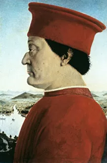 Expression Gallery: Portrait of Federico da Montefeltro, Duke of Urbino, c1465. Artist: Pietro della Francesca