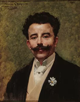 1901 Gallery: Portrait of Félicien Champsaur (1859-1934), 1901. Creator: Saïn