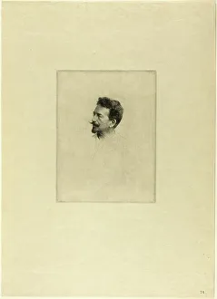 Portrait of Félicien Rops, c. 1895. Creator: Adrien Lambert Jean de Witte