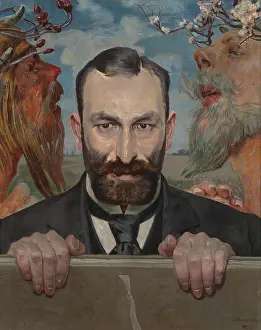 Black Hair Prints: Portrait of Feliks Jasienski, 1903. Creator: Jacek Malczewski