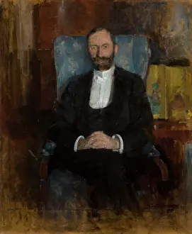 Starched Collar Prints: Portrait of Feliks Jasienski, 1907. Creator: Olga Boznanska
