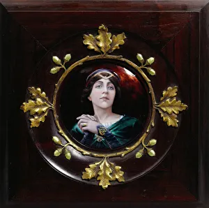 Oak Leaf Prints: Portrait de femme. Creator: Ferdinand Bienvenu