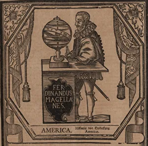 Magellan Prints: Portrait of Ferdinand Magellan (1470-1521), 1724. Creator: Anonymous