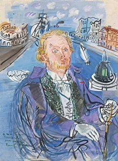 Portrait of Fernand Fleuret (1883-1945), ca 1938. Creator: Dufy, Raoul (1877-1953)