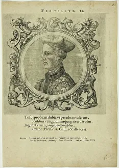 Zsamboky Janos Prints: Portrait of Fernelius, published 1574. Creators: Unknown, Johannes Sambucus